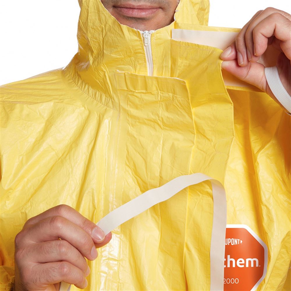 DuPont Tychem 2000C Yellow Hooded Disposable Chemical Protection Coverall