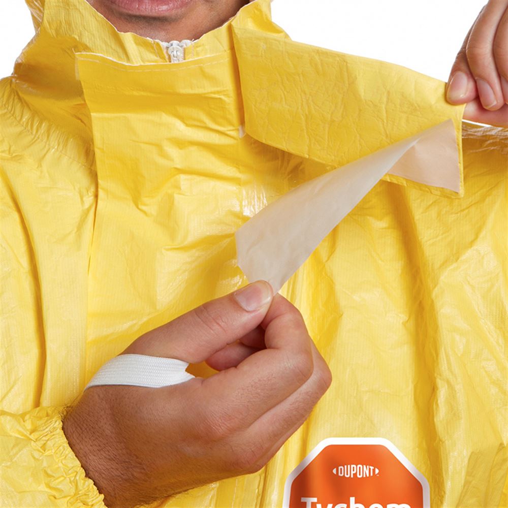 DuPont Tychem 2000C Yellow Hooded Disposable Chemical Protection Coverall
