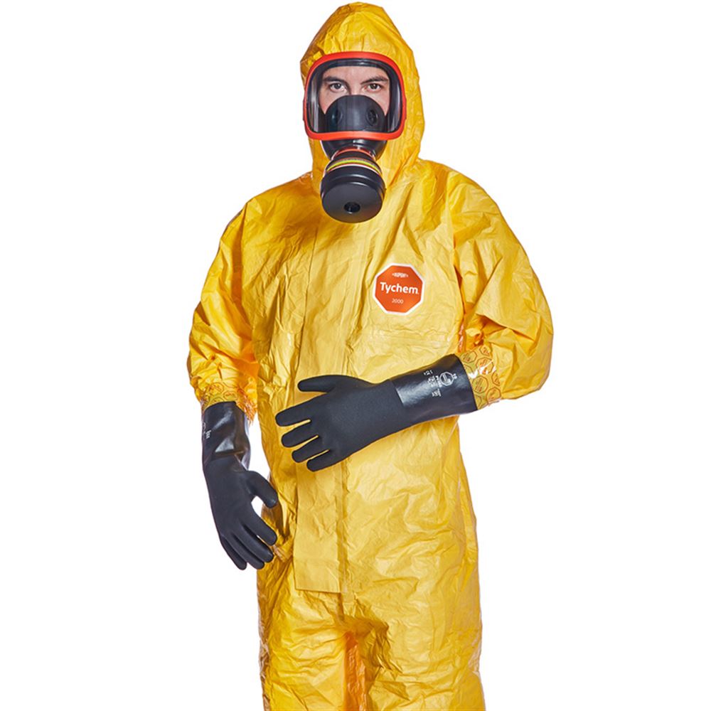 DuPont Tychem 2000C Yellow Hooded Disposable Chemical Protection Coverall