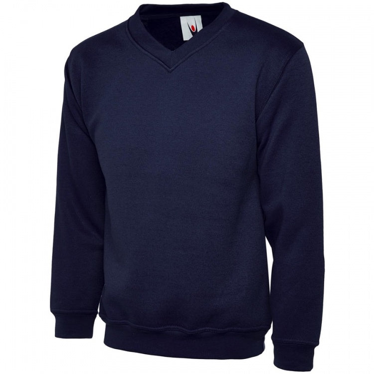 Uneek UC204 Premium Brushed V-Neck Sweatshirt - Durable 50/50 Poly-Cotton