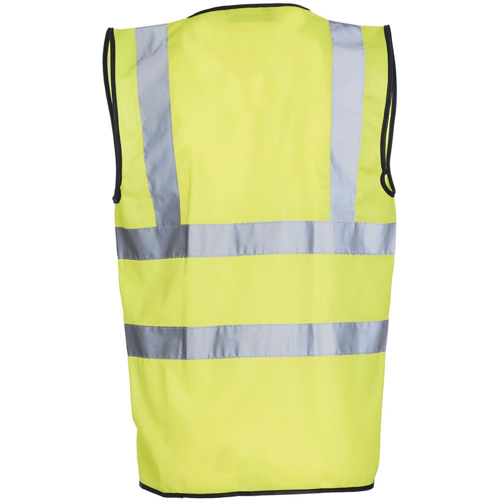Safetec Yellow Hi-Visibility Safety Vest, EN ISO 20471 Class 2, Durable Workwear