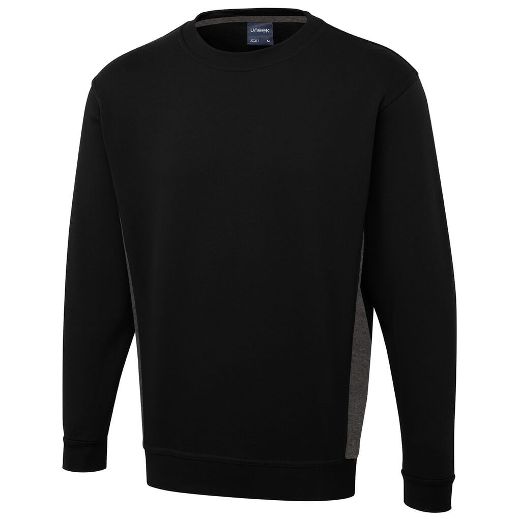 Uneek UC217 Premium Two-Tone Work Sweatshirt - Durable Cotton-Rich Comfort