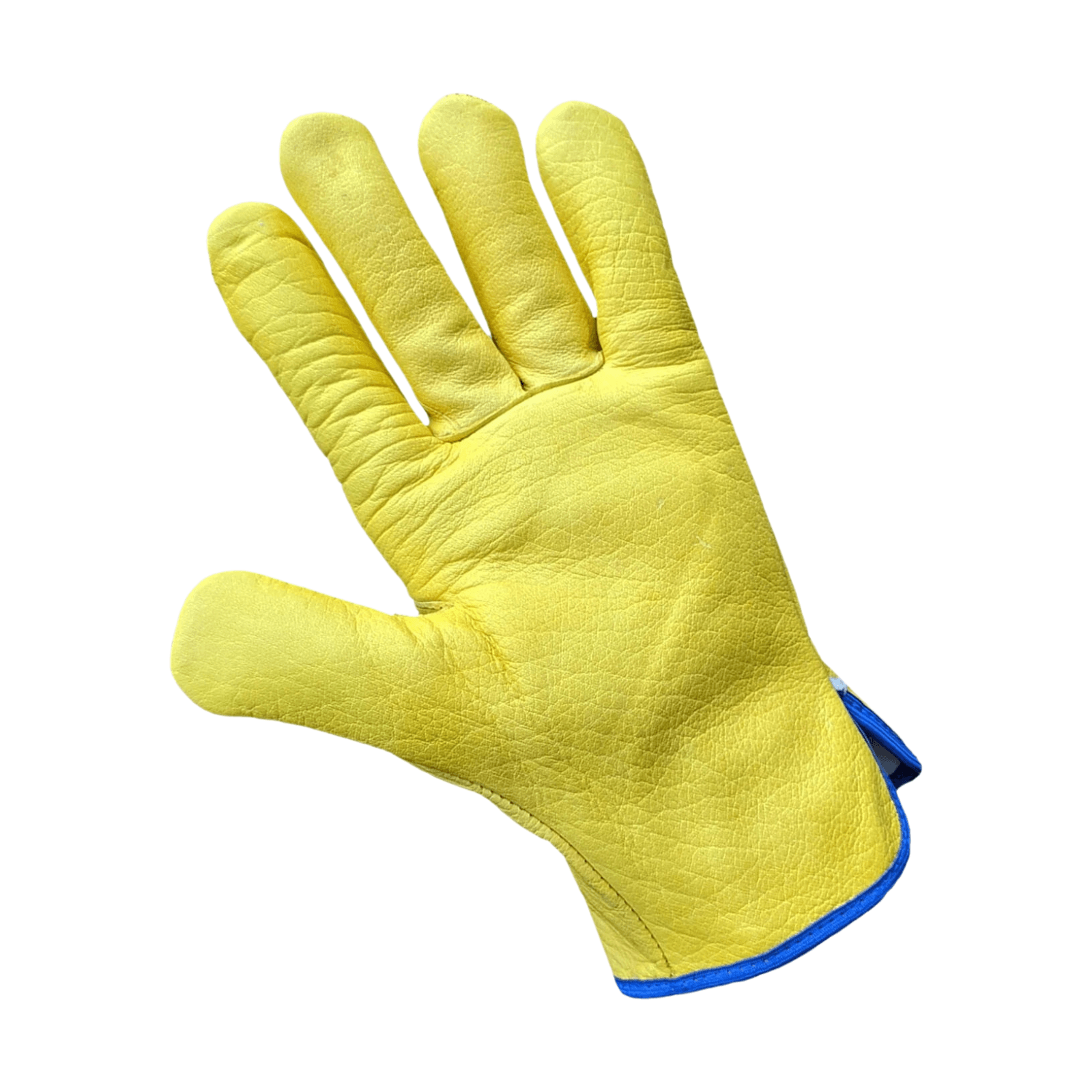 100 Pairs of Yellow Leather Fleece Lined Driver Gloves