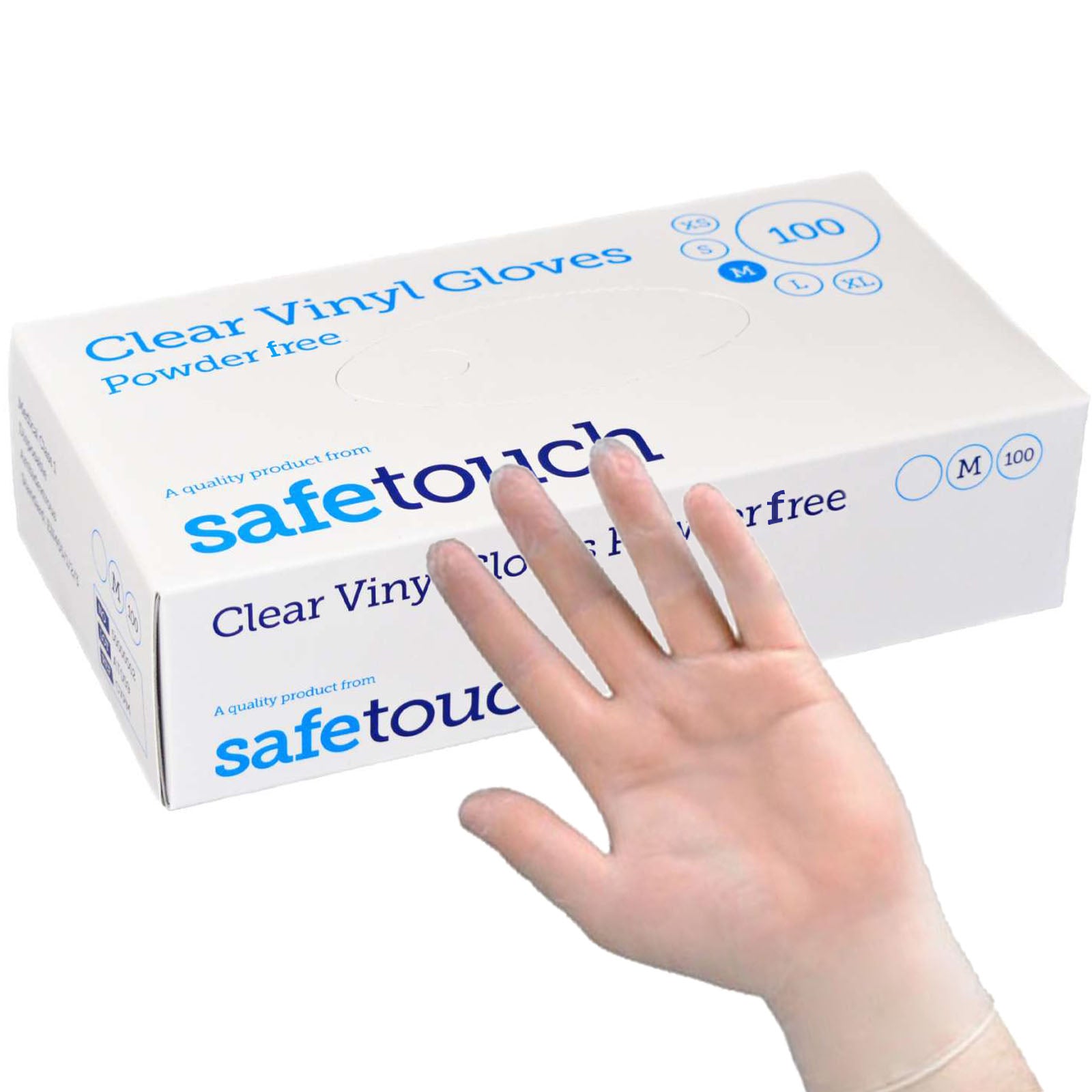 Clear Vinyl Powder Free Disposable Gloves (Box of 100)