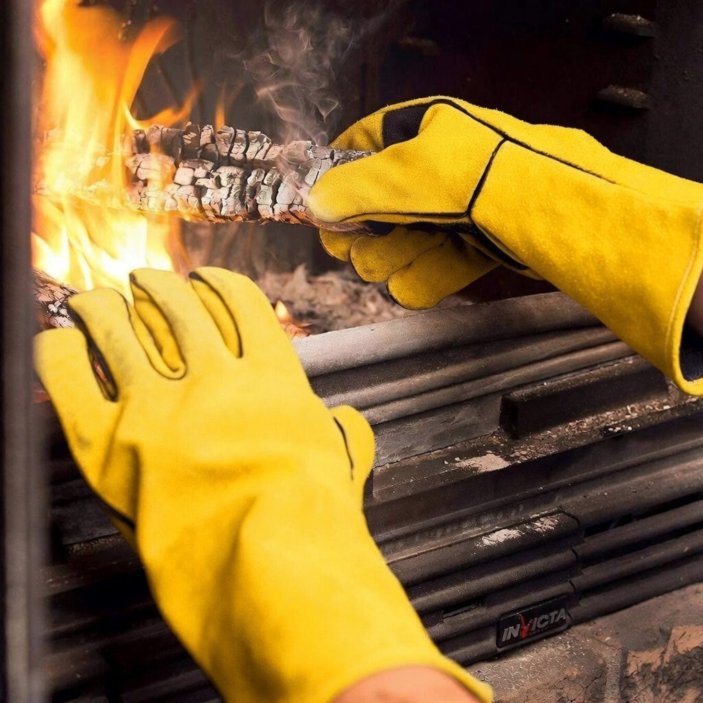 60 Pairs of Yellow Welding Gloves Heat Resistant BBQ/Oven/MIG/TIG Premium Welder Gauntlets