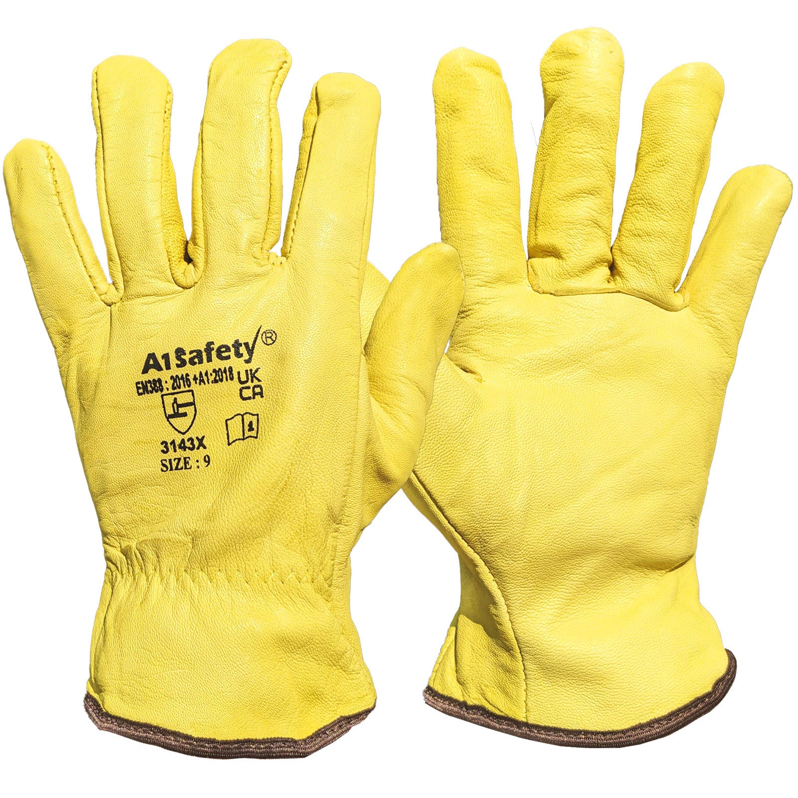 A1 Safety Premium Leather Fleece Lined Driver Glove