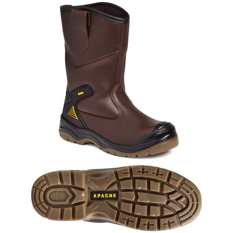 Apache Workwear AP305 Brown Waterproof S3 Rigger Safety Boots with Steel Toe