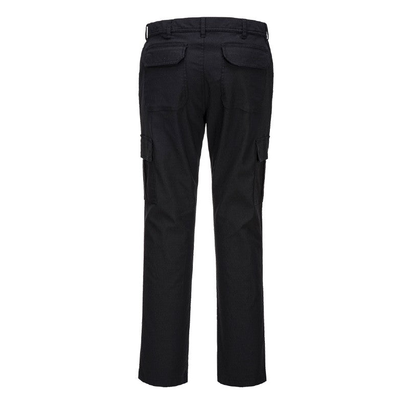 Portwest S231 Black Slim Fit Stretch Combat Work Trousers