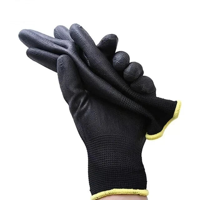 Black PU Coated Work Gloves