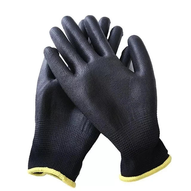 240 Pairs of Black PU Coated Work Gloves