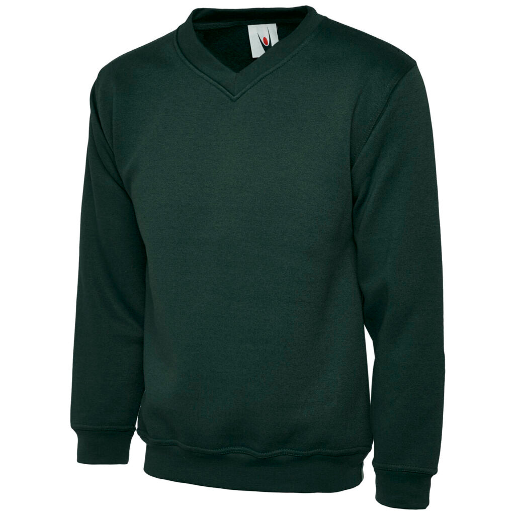 Uneek UC204 Premium Brushed V-Neck Sweatshirt - 50/50 Poly-Cotton