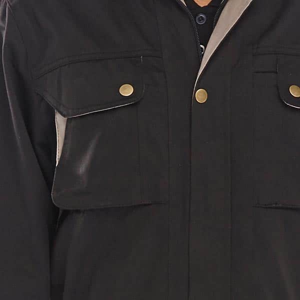 Click Premium Black Boilersuit: Durable Stretch-Plus Work Overalls with Knee-Pad Pockets