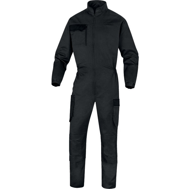 Delta Plus M2CO3 Dark Grey Durable Work Overalls with Integrated Knee Pad Pockets