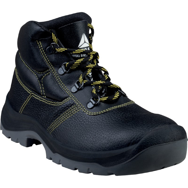 Delta Plus Jumper3 Anti-Static S1P SRC Black Leather Safety Boots