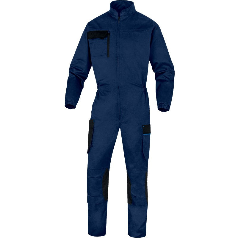 Delta Plus M2CO3 Durable Navy Royal Work Overalls with Knee Pads