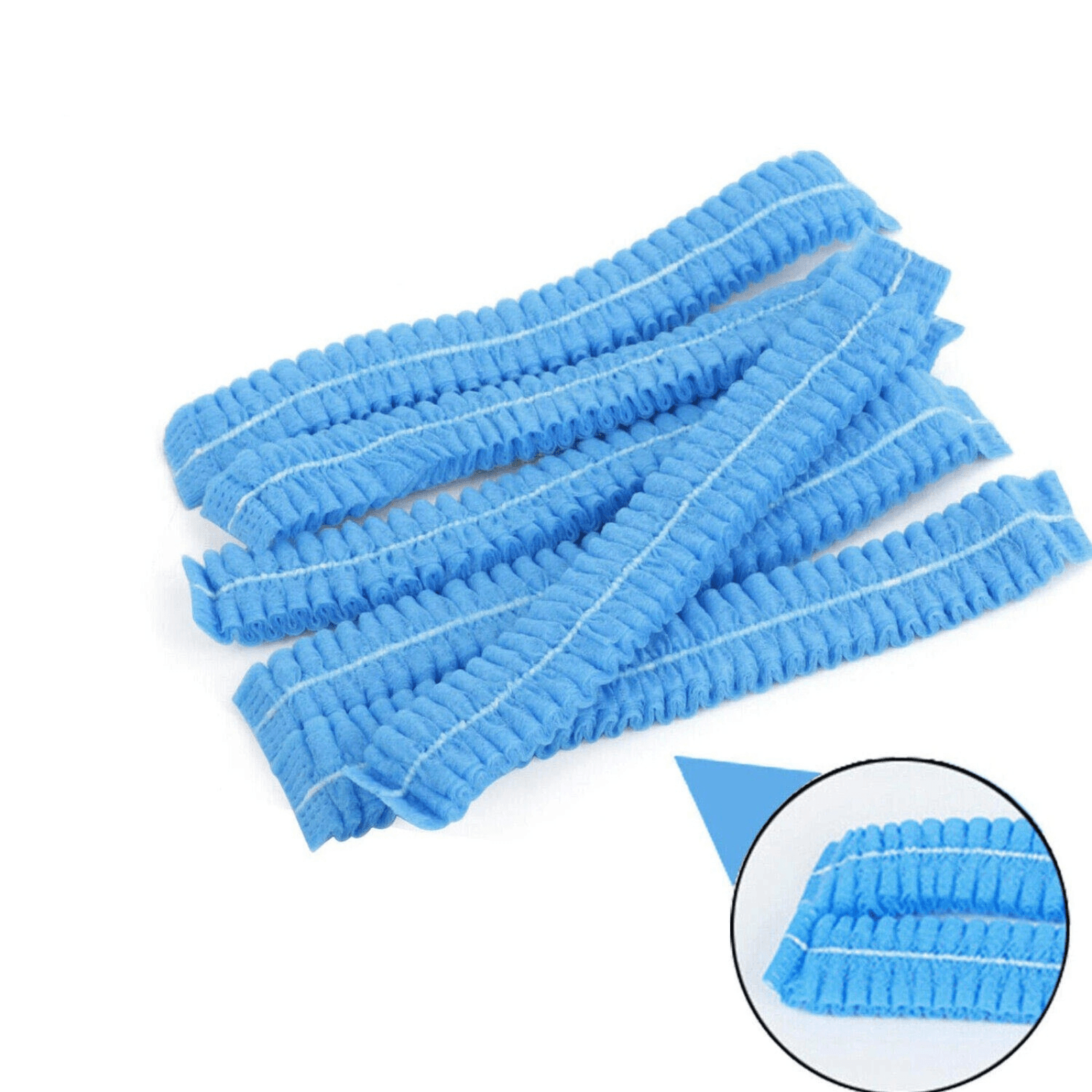 Blue Disposable Mob Caps(Pack of 100)