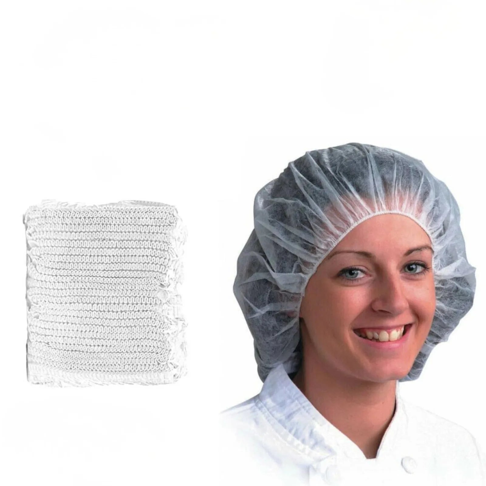 5000 White Disposable Mob Caps (5 Boxes)