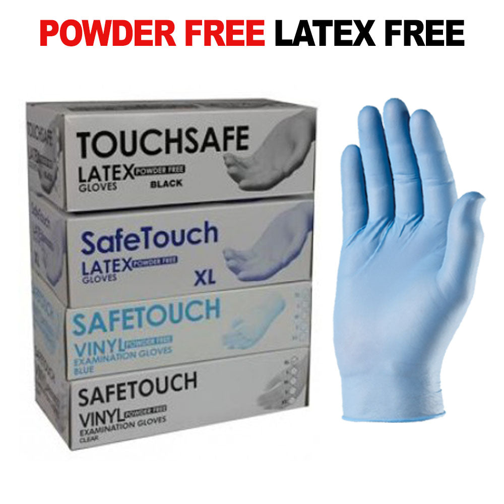 Blue Nitrile Powder Free Medical Grade Disposable Gloves (Box of 100)