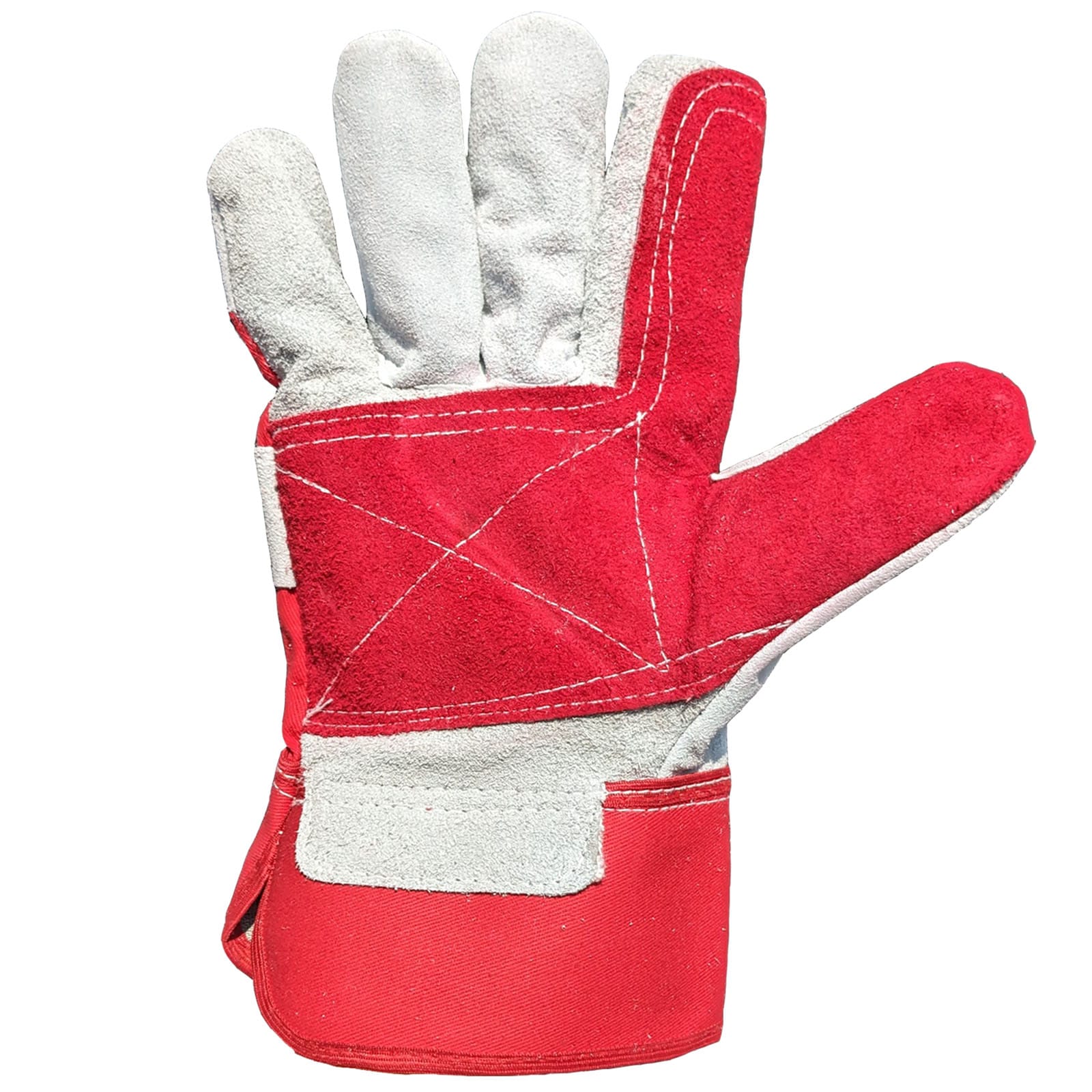 100 Pairs of Red Rigger Double Palm Work Gloves