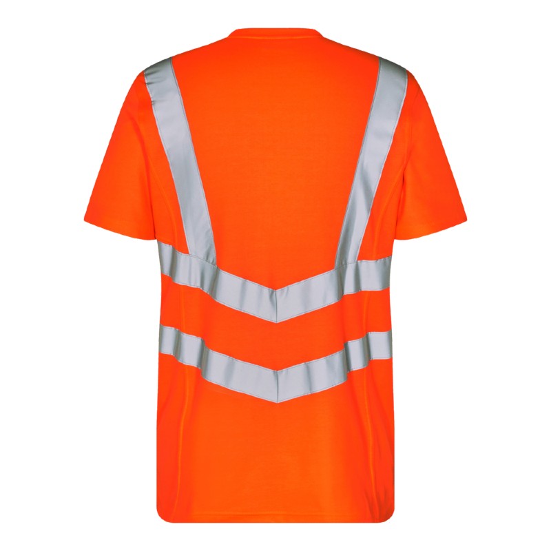 Engel Safety Hi-Vis Orange T-Shirt: Certified Class 2 EN ISO 20471 Workwear