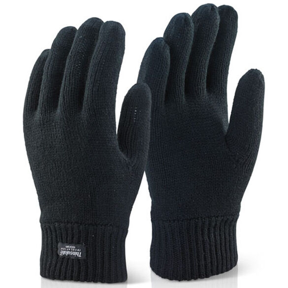 Beeswift Thinsulate Black Thermal Gloves: Warm, Durable, One Size Fits All