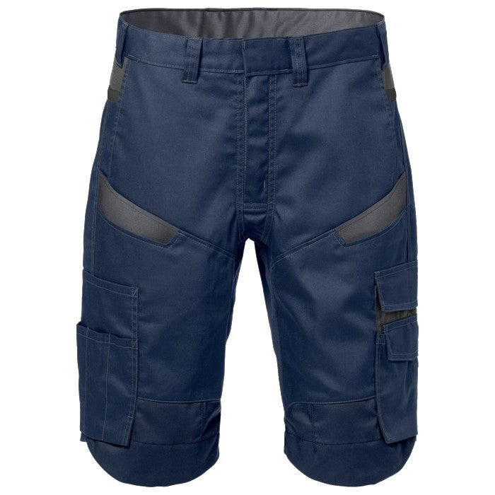 Fristads Navy/Grey Industrial Work Shorts: Durable, Flexible Cargo with Reflective Details