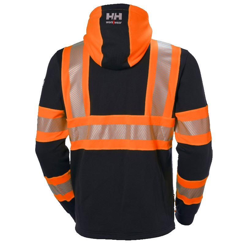 Helly Hansen ICU High Visibility Orange Zip Up Work Hoodie