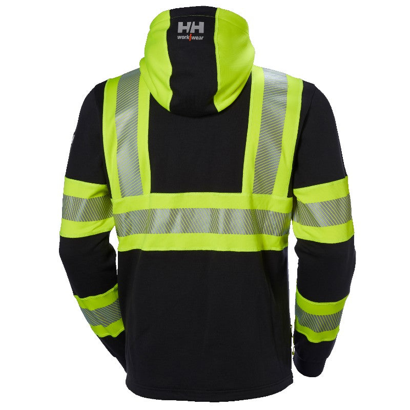 Helly Hansen ICU High Visibility Yellow Zip Up Safety Hoodie