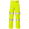 Supertouch Hi Vis Yellow Ballistic Work Trousers Short Leg Durable Reflective Safety