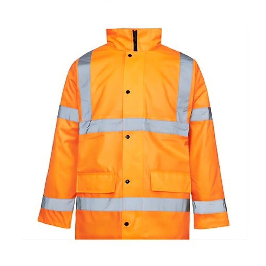 HI VIS PARKA ORANGE 300D OXFORD POLYESTER / PU