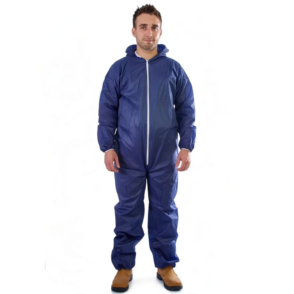 Pack of 50 - Blue Disposable Coveralls