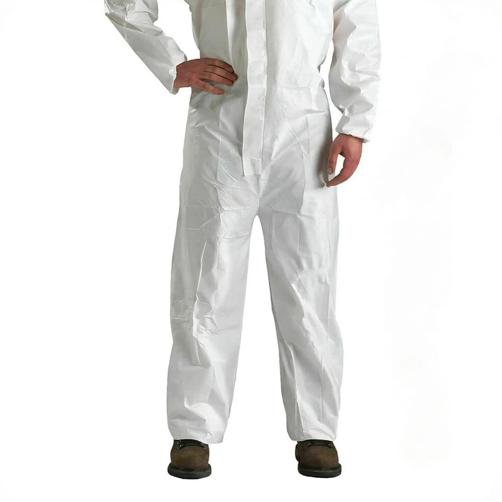 Pack of 50 White Disposable Coveralls