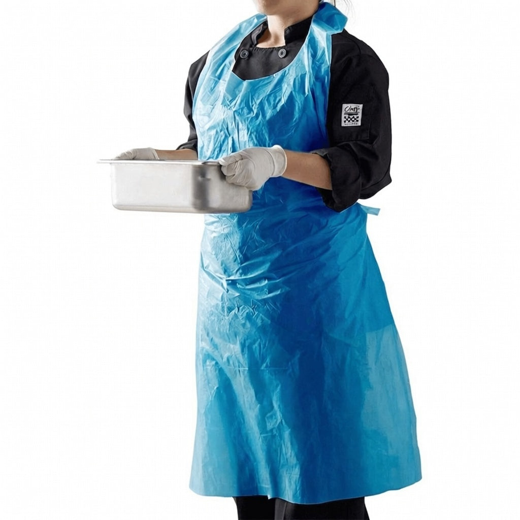 Blue Disposable Aprons (Pack of 100)