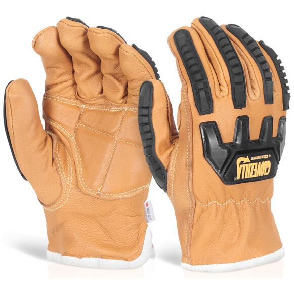 Glovezilla Premium Goatskin Leather Impact Arc Flash Thermal Drivers Gloves