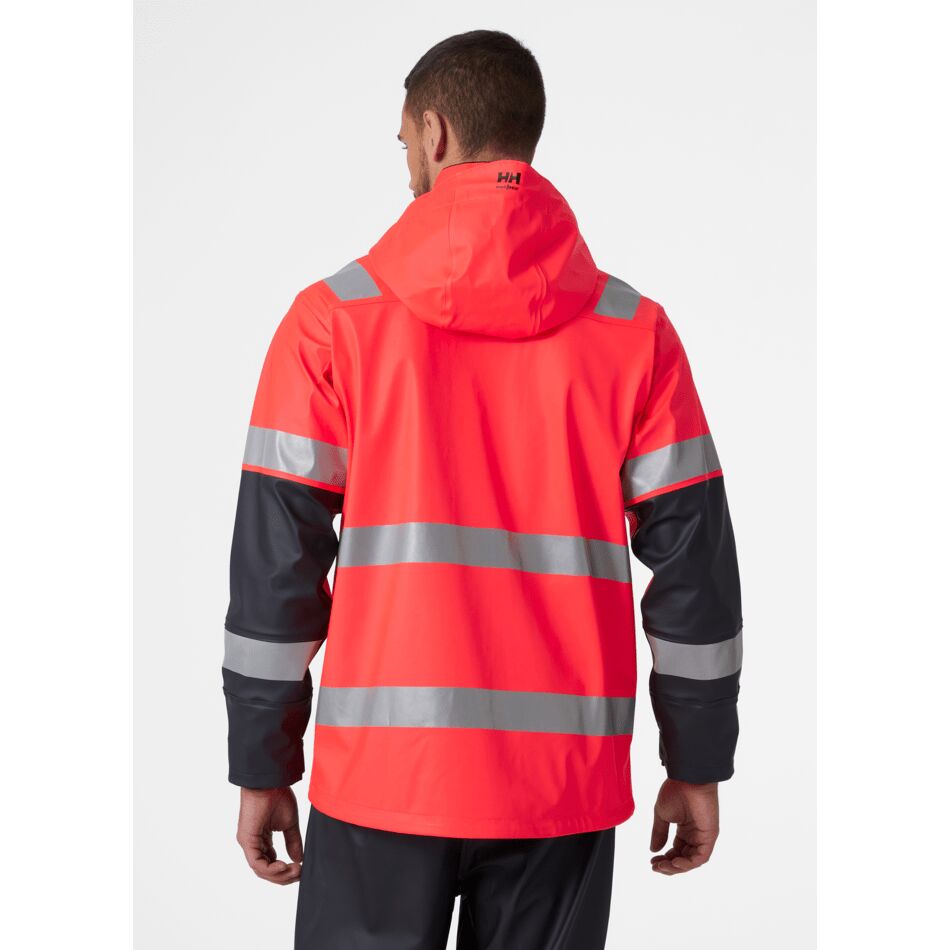 Helly Hansen Alna 2.0 Hi-Vis Waterproof Work Rain Jacket Durable Protection