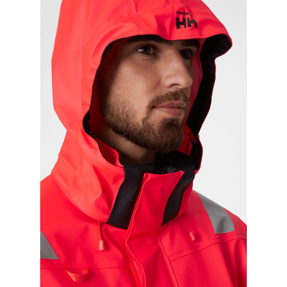 Helly Hansen Alna 2.0 Hi-Vis Waterproof Work Rain Jacket Durable Protection