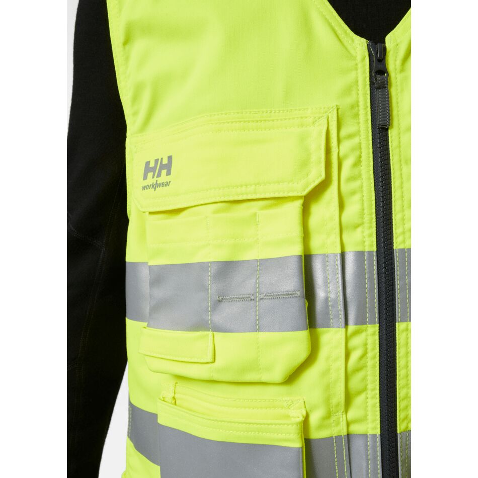 Helly Hansen Alna 2.0 Hi-Vis Construction Vest: Durable, Stretch Workwear with Multi-Pockets