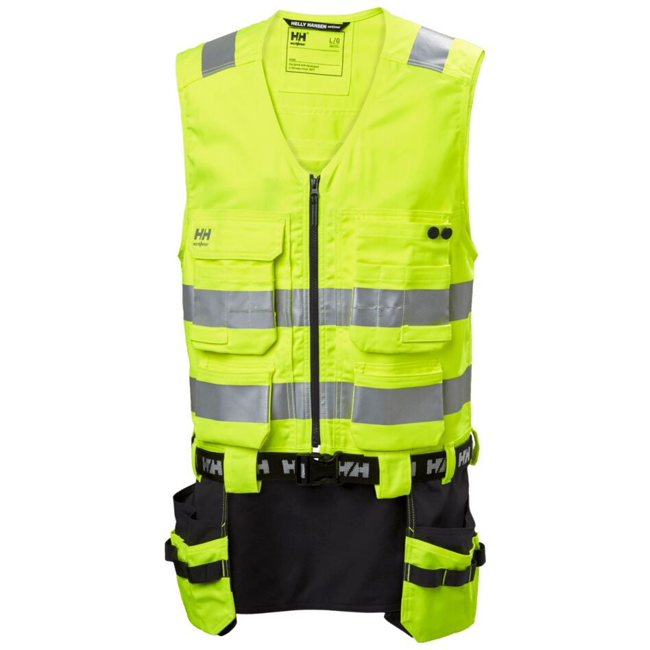Helly Hansen Alna 2.0 Hi-Vis Construction Vest: Durable, Stretch Workwear with Multi-Pockets