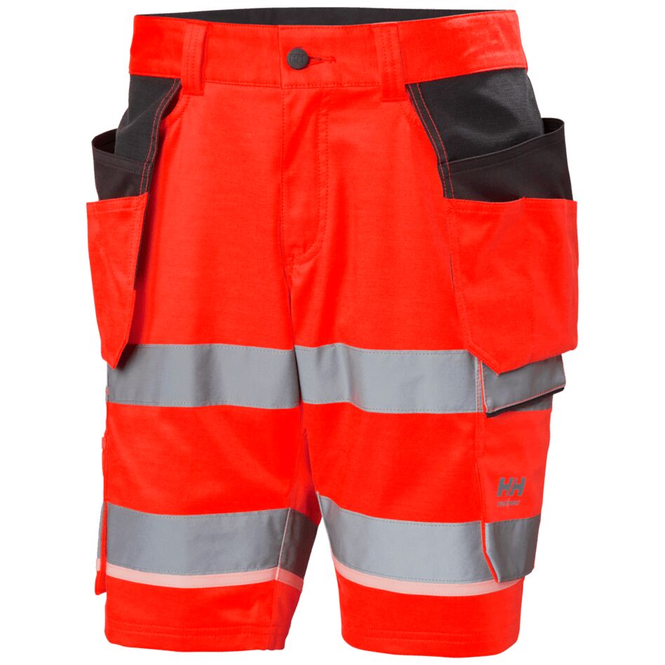 Helly Hansen UC-ME Hi-Vis Construction Shorts: Durable, Stretch Workwear
