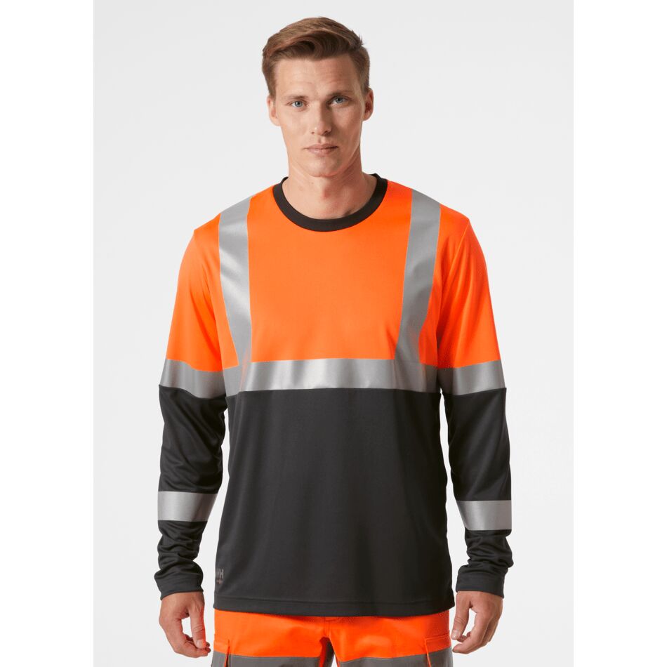 Helly Hansen Addvis High Visibility Long Sleeve Safety Workwear Top Class 1
