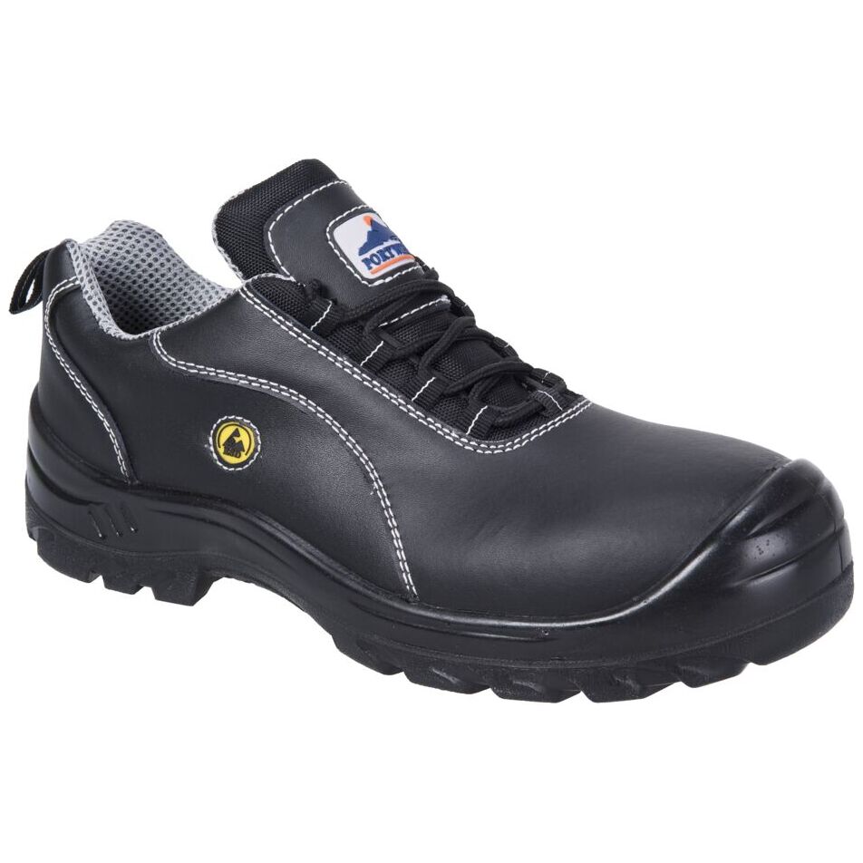 Portwest Compositelite ESD S1 Leather Safety Shoe - Slip Resistant, Non-Metallic Protection