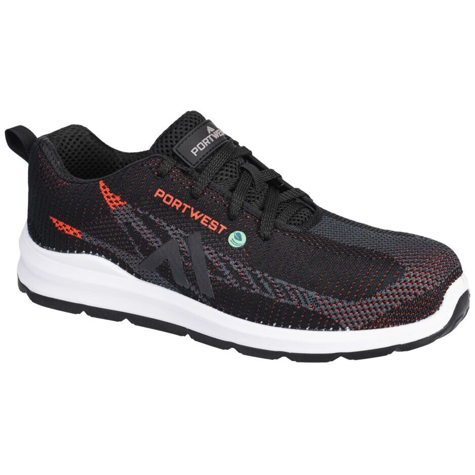 Portwest Eco Fly Composite Safety Trainers: Metal-Free, Slip-Resistant, Recycled Bottle Design