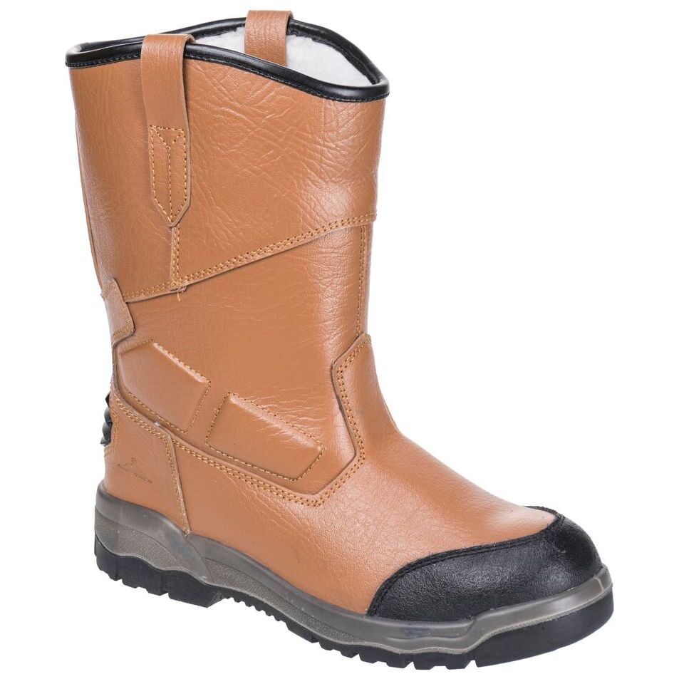Portwest Steelite Pro S3 CI Fur Lined Safety Rigger Boots, Tan