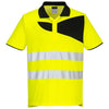 Portwest PW2 Hi-Vis Cotton Comfort Polo Shirt, Short Sleeve, Breathable, Slim Fit