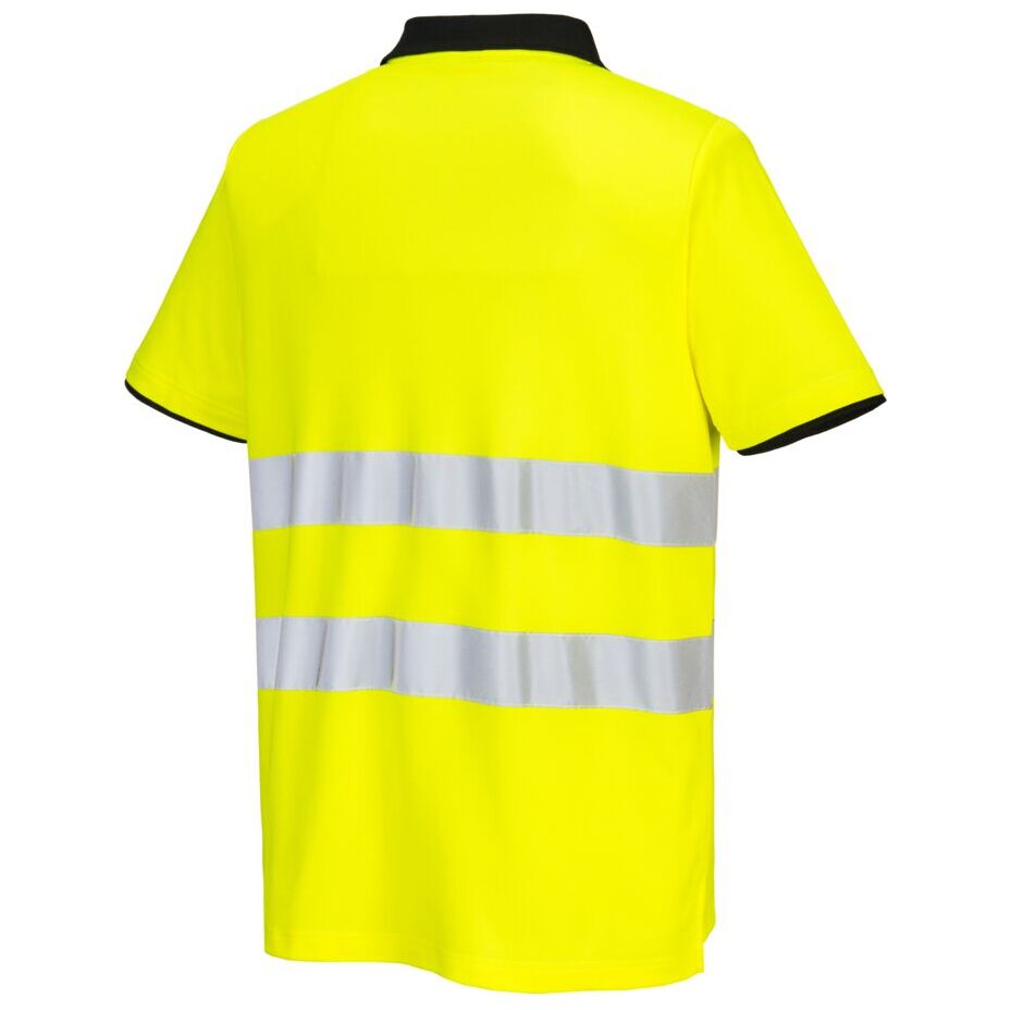Portwest PW2 Hi-Vis Cotton Comfort Polo Shirt, Short Sleeve, Breathable, Slim Fit