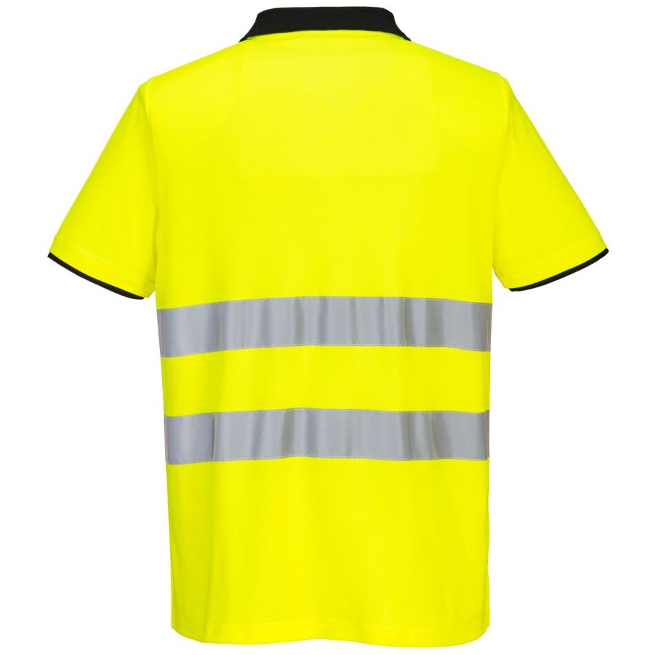 Portwest PW2 Hi-Vis Cotton Comfort Polo Shirt, Short Sleeve, Breathable, Slim Fit