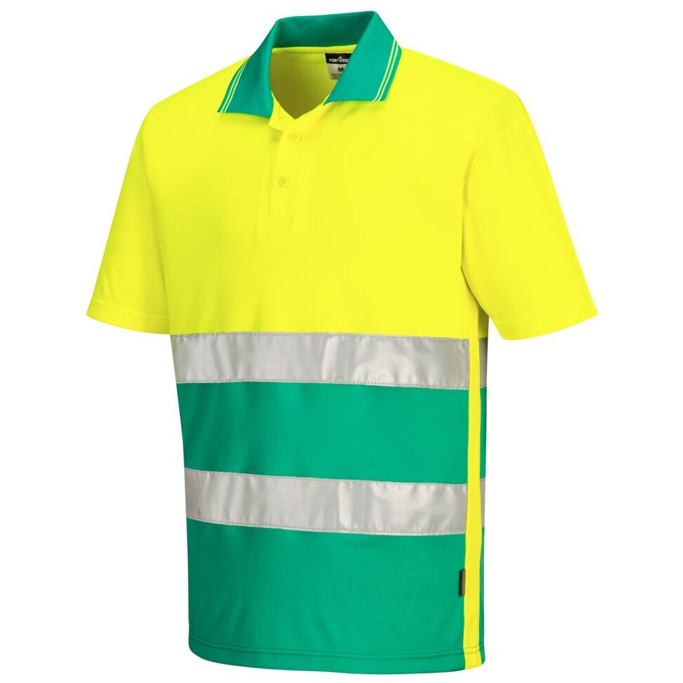 Portwest Hi-Vis Lightweight Contrast Polo Shirt: Enhanced Visibility, Moisture-Wicking Workwear