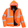 Portwest Hi-Vis Waterproof Winter Bomber Jacket -40C Certified Safety Coat