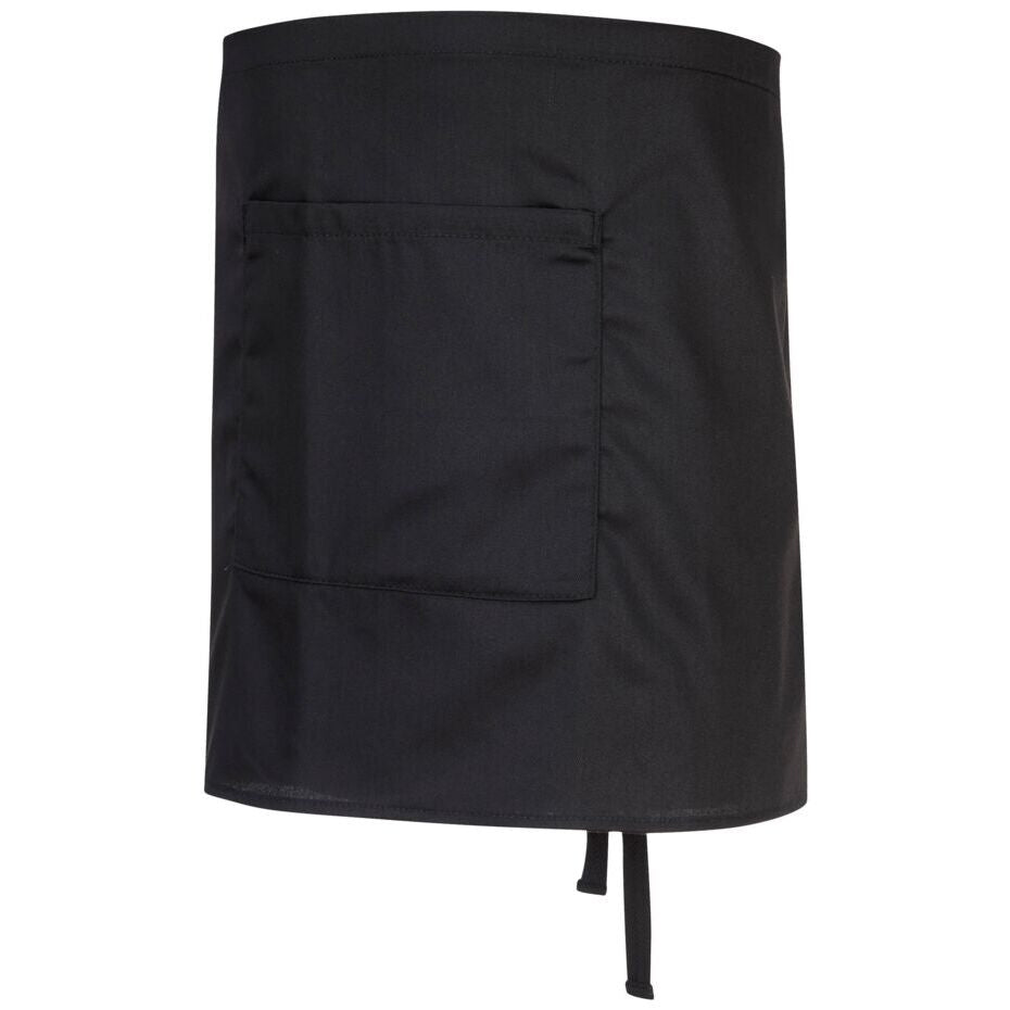 Portwest Durable Black Bar Apron with Pocket & Anti-Tangle Ties