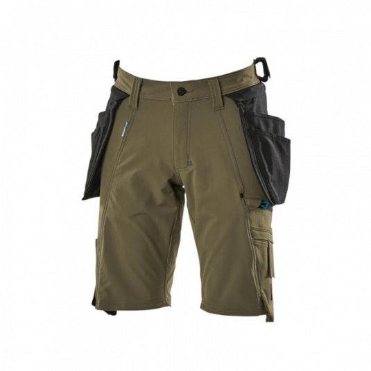 Mascot Advanced Lightweight Stretch Men's Work Shorts with Holster Pockets Navy